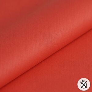 Tissu pour doublure Chintz non feu rouge 280 cm - Mondial Tissus Tissu pour doublure Chintz non feu rouge 280 cm - Mondial Tissus