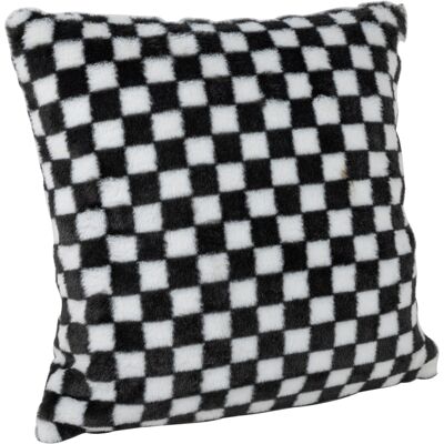 Housse de coussin damier noir et blanc - MT - Mondial Tissus Housse de coussin damier noir et blanc - MT - Mondial Tissus