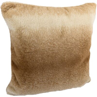 Housse de coussin fausse fourrure marron 40x40cm - MT - Mondial Tissus Housse de coussin fausse fourrure marron 40x40cm - MT - Mondial Tissus