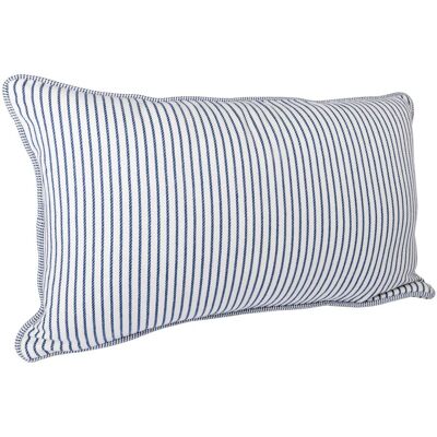 Housse de coussin fines rayures bleu 30x50cm - MT - Mondial Tissus Housse de coussin fines rayures bleu 30x50cm - MT - Mondial Tissus