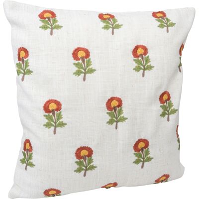 Housse de coussin Block Print brodé 40x40cm multicolore - MT - Mondial Tissus Housse de coussin Block Print brodé 40x40cm multicolore - MT - Mondial Tissus