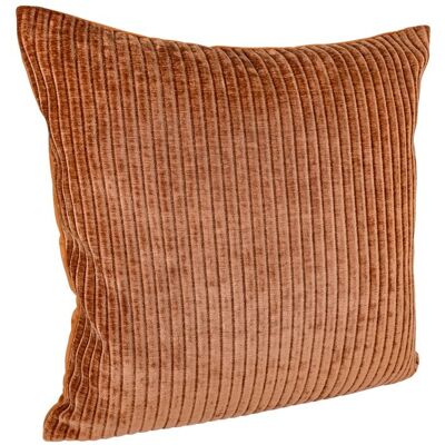 Housse de coussin larges côtes marron - MT - Mondial Tissus Housse de coussin larges côtes marron - MT - Mondial Tissus