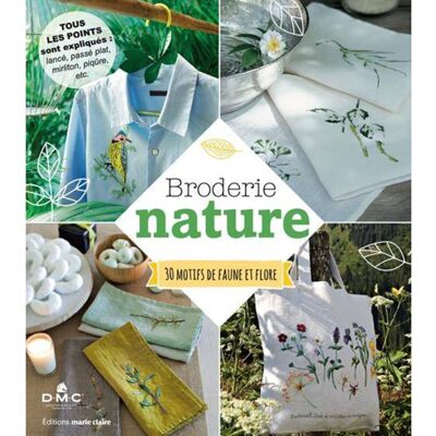 Livre Broderie nature 30 motifs de faune et flore - Mondial Tissus Livre Broderie nature 30 motifs de faune et flore - Mondial Tissus