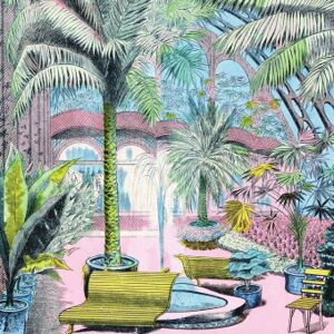 Maison Images d'Epinal Papier peint panoramique Jardin d'Hiver