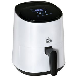 HOMCOM Air Fryer, 1300W 2.5L Air Fryers Oven with Digital Display, Rapid Air Circulation, Adjustable Temperature, Timer and Nonstick Basket for Oil Less or Low Fat Cooking, White