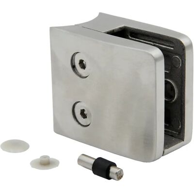 PSG Support de verre 8-12,76 mm 52x52x32 mm console et pin AISI 304 système 42,4 mm satiné PSG Support de verre 8-12,76 mm 52x52x32 mm console et pin AISI 304 système 42,4 mm satiné