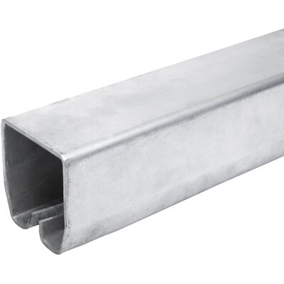PSG Rail pour portails suspendus 50x46x2,0 mm, longueur 2,9 m, galvanisé PSG Rail pour portails suspendus 50x46x2,0 mm, longueur 2,9 m, galvanisé