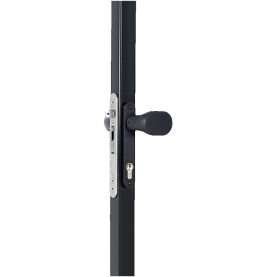 Locinox – poignée aluminium pour portillon, fonction fixe/pivotante, noire Locinox – poignée aluminium pour portillon, fonction fixe/pivotante, noire