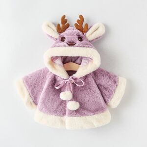 ArmadaDeals Manteau à capuchon pour bébé en bois de renne, chaud en hiver, 100cm / Violet