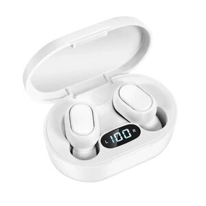 ArmadaDeals E7S Écouteurs stéréo intra-auriculaires sans fil à affichage LED TWS Bluetooth, Blanc