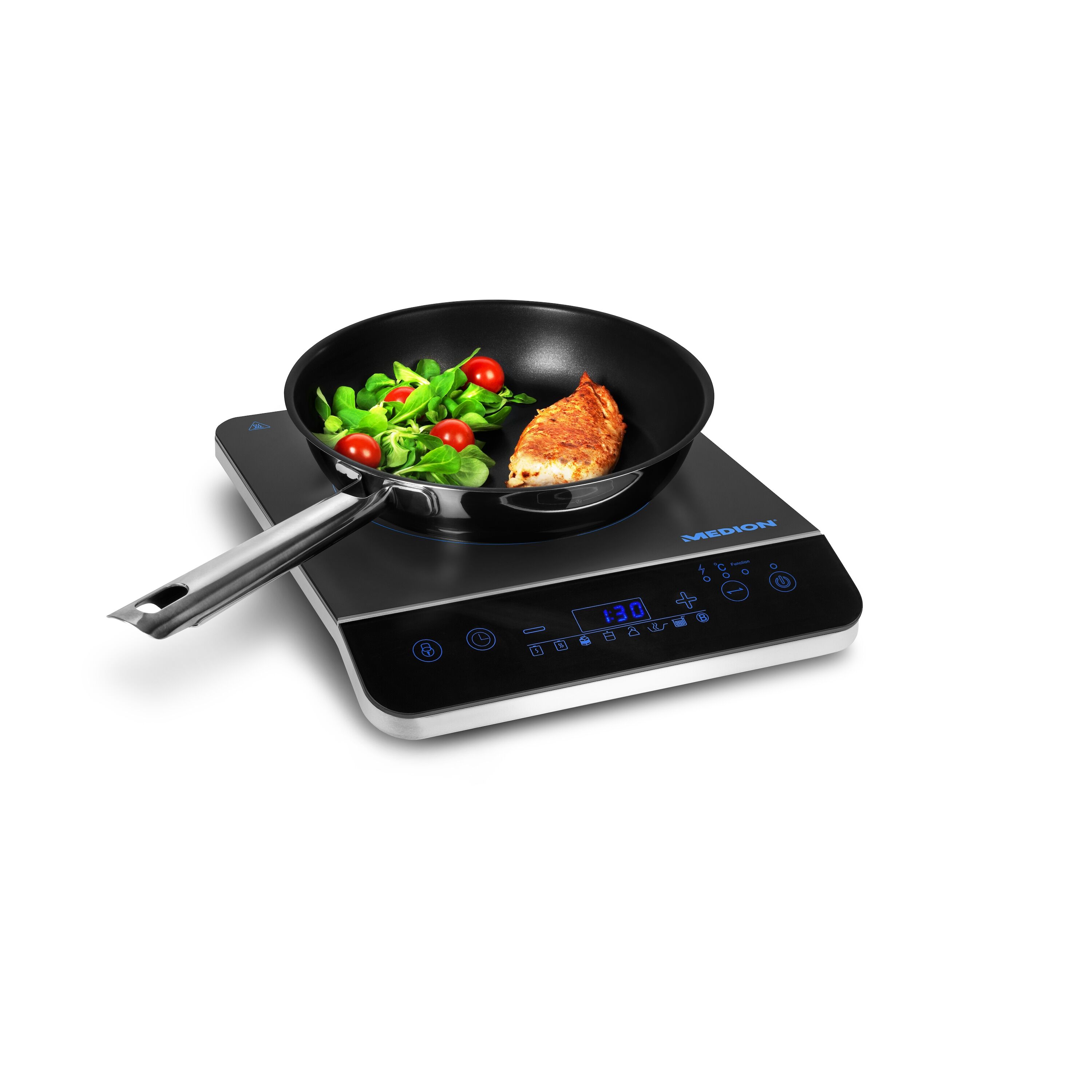 MEDION MEDION® Plaque de cuisson à induction MD 17595   Panneau de commande tactile   Jusqu'à 240°C   10 niveaux de puissance   Programmes automatique