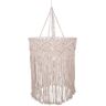 Suspension Globen Lighting HAVANNA-Suspension Textile tricoté H50cm Beige Argenté