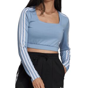 Adidas T-shirt manches longues Bleu Femme Adidas Sleeve  - Noir - Size: 46