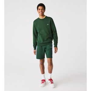 Lacoste pour homme. SH9608_132 Sweat-shirt vert à logo (S), Casuel, Coton, Durable