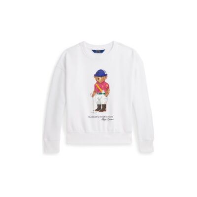 Polo Ralph Lauren pour fille. 313A96116003 Sweat-shirt carré en polaire avec Polo Bear blanc ((S) 7años= 130/134cm), Casuel, Coton, mode enf Polo Ralph Lauren pour fille. 313A96116003 Sweat-shirt carré en polaire avec Polo Bear blanc ((S) 7años= 130/134cm), Casuel, Coton, mode enf
