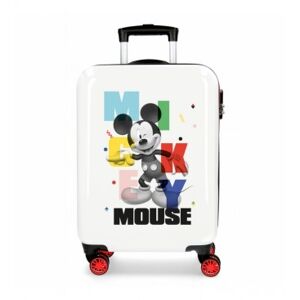 Joumma Bags unisex. 4471721 Valise Mickey's Party Blanc, Rouge -38x55x20cm (OSFA), Casuel, ABS/Polycarbonate, Cabine