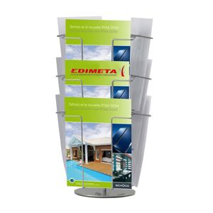 Edimeta Tourniquet brochures 9 cases A4 comptoir