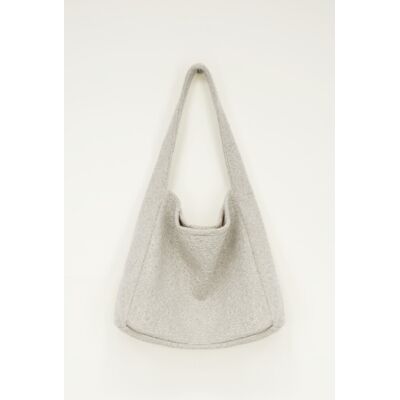 Cabas en tissu bouclette gris My Jewellery Gris clair/Gris One size fehomme Cabas en tissu bouclette gris My Jewellery Gris clair/Gris One size fehomme