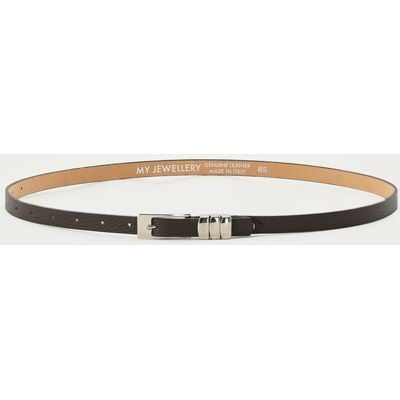 Ceinture fine en cuir noir My Jewellery Noir One size fehomme Ceinture fine en cuir noir My Jewellery Noir One size fehomme