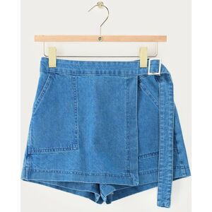 Jupe-short portefeuille en jean bleu My Jewellery Bleu S fehomme Jupe-short portefeuille en jean bleu My Jewellery Bleu S fehomme