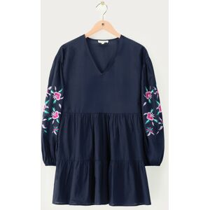 Robe bleu foncé avec broderie florale My Jewellery Bleu foncé XS fehomme Robe bleu foncé avec broderie florale My Jewellery Bleu foncé XS fehomme