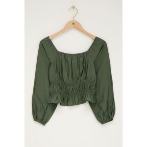 Top vert foncé à épaules dénudées et à volants My Jewellery Vert olive/Vert/Vert foncé S fehomme Top vert foncé à épaules dénudées et à volants My Jewellery Vert olive/Vert/Vert foncé S fehomme