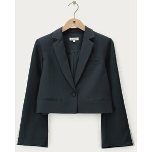 Blazer court gris avec manches aspect satin et bandes pailletées My Jewellery Gris L fehomme Blazer court gris avec manches aspect satin et bandes pailletées My Jewellery Gris L fehomme