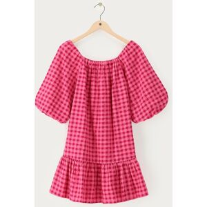 Robe à épaules dénudées en tissu écossais rose My Jewellery Rose S fehomme Robe à épaules dénudées en tissu écossais rose My Jewellery Rose S fehomme