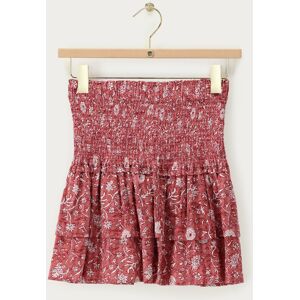 Jupe rose à smocks et imprimé floral My Jewellery Rose L fehomme Jupe rose à smocks et imprimé floral My Jewellery Rose L fehomme