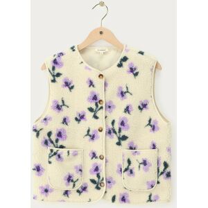 Veste sans manches teddy blanche avec fleurs violettes My Jewellery Blanc XL fehomme Veste sans manches teddy blanche avec fleurs violettes My Jewellery Blanc XL fehomme
