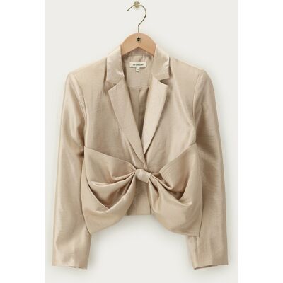 Blazer court doré avec nœud My Jewellery Doré/Beige L fehomme Blazer court doré avec nœud My Jewellery Doré/Beige L fehomme