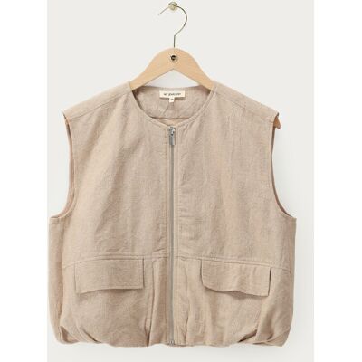Veste sans manches ballon blanche avec fermeture éclair My Jewellery Beige XL fehomme Veste sans manches ballon blanche avec fermeture éclair My Jewellery Beige XL fehomme