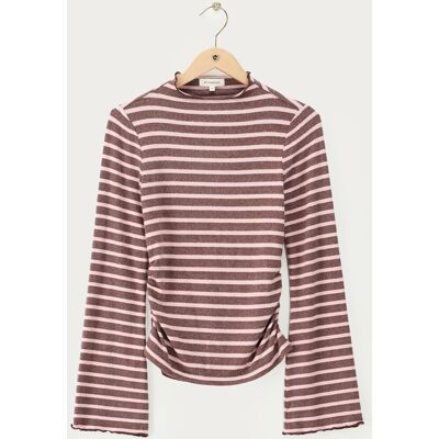 T-shirt rose à manches longues rayé avec fronces My Jewellery Rose clair M fehomme T-shirt rose à manches longues rayé avec fronces My Jewellery Rose clair M fehomme