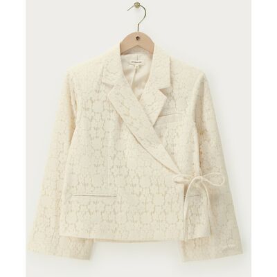 Blazer oversize en dentelle blanche My Jewellery Blanc XL fehomme Blazer oversize en dentelle blanche My Jewellery Blanc XL fehomme