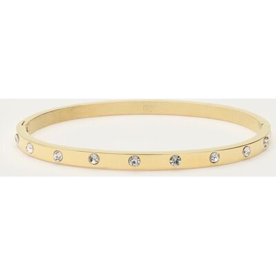 Bracelet jonc à pierres transparentes My Jewellery Argenté/Doré One size fehomme Bracelet jonc à pierres transparentes My Jewellery Argenté/Doré One size fehomme