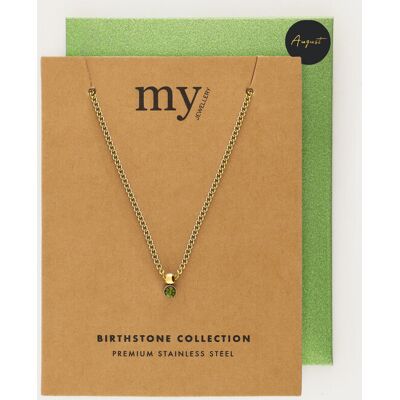 Collier avec pierre de naissance My Jewellery Argenté/Doré One size fehomme Collier avec pierre de naissance My Jewellery Argenté/Doré One size fehomme