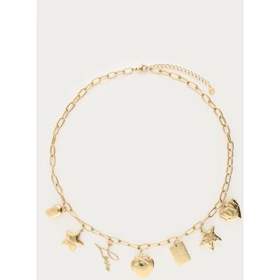 Collier Bold à maillons et charms My Jewellery Doré One size fehomme Collier Bold à maillons et charms My Jewellery Doré One size fehomme