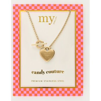Collier « Candy Couture » avec cœur My Jewellery Argenté/Doré M fehomme Collier « Candy Couture » avec cœur My Jewellery Argenté/Doré M fehomme