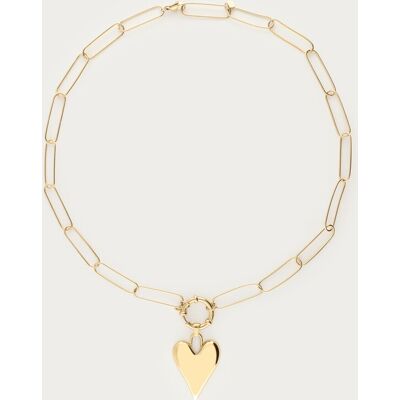 Collier chaîne grand pendentif coeur My Jewellery Doré One size fehomme Collier chaîne grand pendentif coeur My Jewellery Doré One size fehomme
