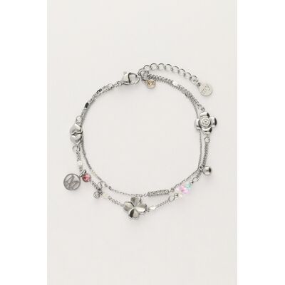 Bracelet double avec charms "dreams come true" My Jewellery Argenté One size fehomme Bracelet double avec charms "dreams come true" My Jewellery Argenté One size fehomme