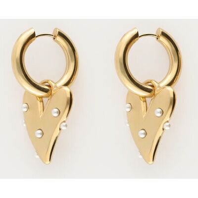 Maxi boucles d’oreilles coeur à perles fantaisies My Jewellery Doré One size fehomme Maxi boucles d’oreilles coeur à perles fantaisies My Jewellery Doré One size fehomme