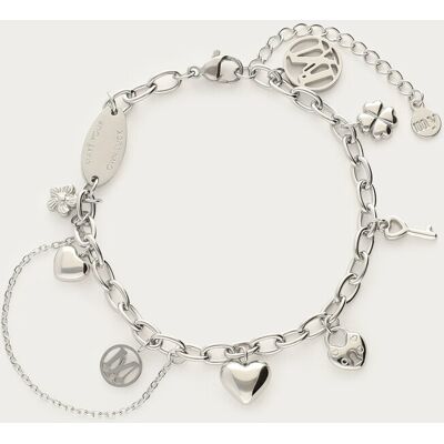 Bracelet « Love life » My Jewellery Argenté/Doré 16.3 fehomme Bracelet « Love life » My Jewellery Argenté/Doré 16.3 fehomme