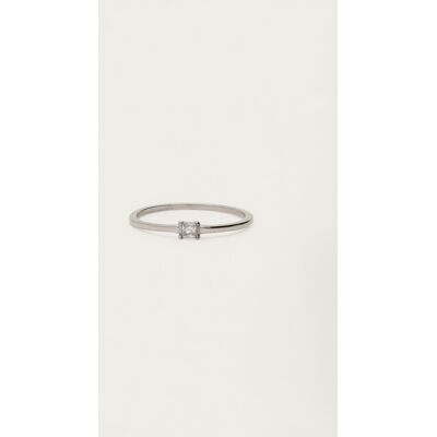 Bague minimaliste avec mini strass carrés My Jewellery Argenté 18 fehomme Bague minimaliste avec mini strass carrés My Jewellery Argenté 18 fehomme