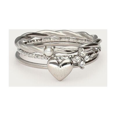 Bague triple love avec strass My Jewellery Argenté 17 fehomme Bague triple love avec strass My Jewellery Argenté 17 fehomme