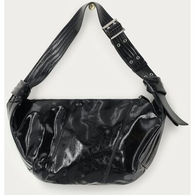 Sac noir verni à bandoulière My Jewellery Noir One size femme Sac noir verni à bandoulière My Jewellery Noir One size femme