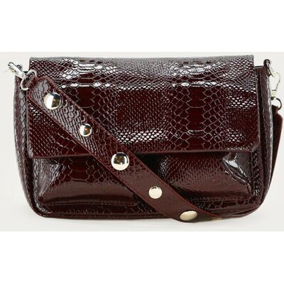 Sac à bandoulière bordeaux avec imprimé croco My Jewellery Rouge foncé One size femme Sac à bandoulière bordeaux avec imprimé croco My Jewellery Rouge foncé One size femme