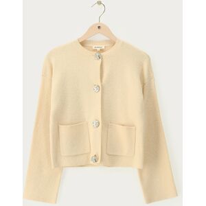 Cardigan en maille beige à boutons dorés My Jewellery Beige XL femme Cardigan en maille beige à boutons dorés My Jewellery Beige XL femme