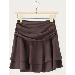 Jupe drapée marron My Jewellery Marron L femme Jupe drapée marron My Jewellery Marron L femme