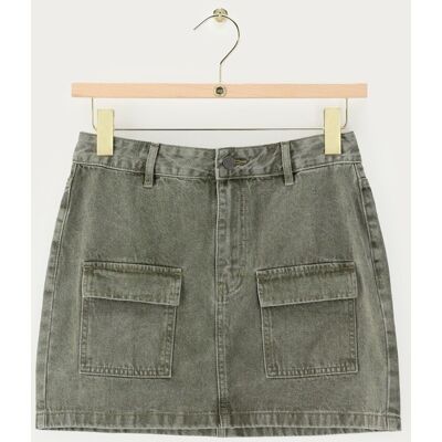 Mini-jupe cargo en denim vert My Jewellery Vert foncé M femme Mini-jupe cargo en denim vert My Jewellery Vert foncé M femme