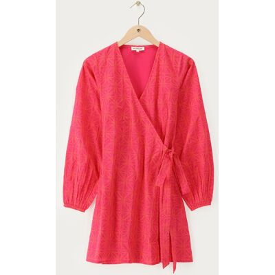 Robe portefeuille rose avec broderies My Jewellery Rose L femme Robe portefeuille rose avec broderies My Jewellery Rose L femme